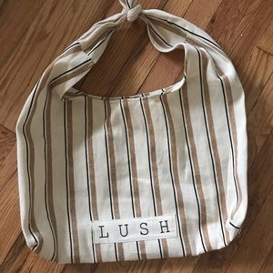 Lush Cotton Striped Shoulder Bag / Tote Bag